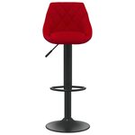 vidaXL Tabourets de bar lot de 2 rouge bordeaux velours