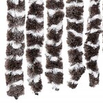 vidaXL Rideau anti-mouches marron et blanc 100x230 cm chenille