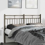vidaXL Tête de lit métal noir 150 cm