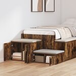 Armoire de rangement vidaXL Chêne fumé 127x41x40 cm Bois d'ingénierie