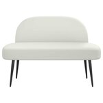 vidaXL Banc rembourré avec dossier Blanc 110 x 60 x 76 cm Simili cuir