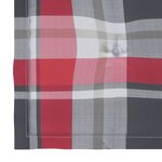 vidaXL Chaises de jardin et coussins à carreaux rouge lot de 6 Teck