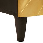 vidaXL Meuble d'appoint avec stockage Noir et or 90 x 33.5 x 75 cm