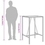 vidaXL Table de bar d’extérieur marron 70x70x110 cm résine tressée