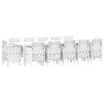 vidaXL Ensemble de salle à manger pour jardin avec coussin 13 Pièces
