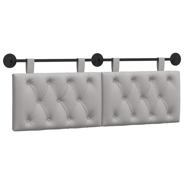 vidaXL Tête de lit suspendue Gris nuage Tissu