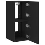 vidaXL Meuble TV mural avec lumières LED noir 30 5x35x70 cm
