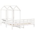 vidaXL Ensemble de lit de jour et de banc avec toit sans matelas blanc