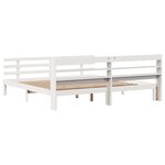 vidaXL Cadre de lit avec tête de lit sans matelas blanc 180x200 cm