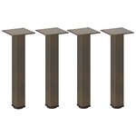 vidaXL Pieds de table basse 4 pièces Acier naturel 42-44 cm Acier