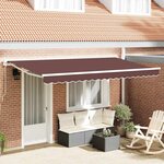 vidaXL Auvent Rétractable Marron 400x200 cm tissu