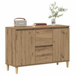 vidaXL Buffet chêne artisanal 102x35x70 cm bois d'ingénierie