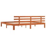 vidaXL Cadre de lit Marron cire 200 x 200 cm Bois massif en pin