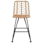 vidaXL Tabourets de bar lot de 2 45x56x103 5cm Résine tressée et acier