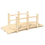 vidaXL Pont de jardin avec garde-corps 150x67x56cm bois massif épicéa