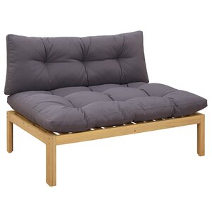 vidaXL Unité de canapé du milieu Acacia Clair et Gris Foncé