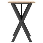 vidaXL Table à manger cadre en X 80x50x75 cm bois de pin massif fonte