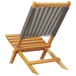 vidaXL Chaises pliables de jardin 4 Pièces gris bois d'acacia massif