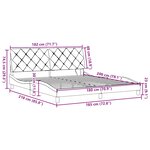 vidaXL Cadre de lit avec LED sans matelas gris foncé 180x200 cm tissu