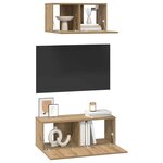 vidaXL Ensemble meuble TV 2 Pièces Chêne artisanal Bois d'ingénierie