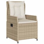 vidaXL Ensemble de salle à manger pour jardin 7 Pièces Beige polyrotin