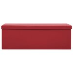 vidaXL Banc de rangement pliable Rouge bordeaux PVC