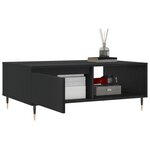 vidaXL Table basse noir 90x60x35 cm bois d'ingénierie
