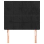 vidaXL Tête de lit Noir 80x5x118/128 cm Velours