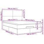 vidaXL Cadre de lit ottoman avec matelas vert foncé 140x190 cm velours