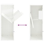 vidaXL Boîte de dépôt de colis Blanc 41 x 38 x 103 cm Acier