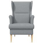 vidaXL fauteuil Gris clair tissu
