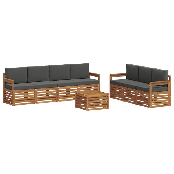 vidaXL Ensembles de canapés 8 pc Naturel et Anthracite