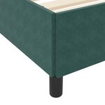vidaXL Cadre de lit Vert foncé  vert et blanc 90 x 190 cm Velours