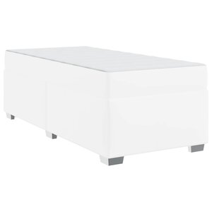 vidaXL Cadre de lit avec matelas Blanc 100 x 200 cm tissu