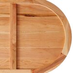 vidaXL Table à manger marron clair bois de chêne massif ovale
