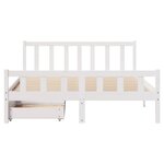 vidaXL Cadre de lit sans matelas blanc 160x200 cm bois de pin massif