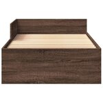 vidaXL Cadre de lit sans matelas chêne marron 75x190cm bois ingénierie