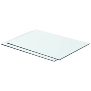 vidaXL Panneaux d'étagère 2 Pièces Verre Transparent 50 x 30 cm