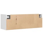 vidaXL Meuble TV mural avec lumières LED blanc 100x31x35 cm