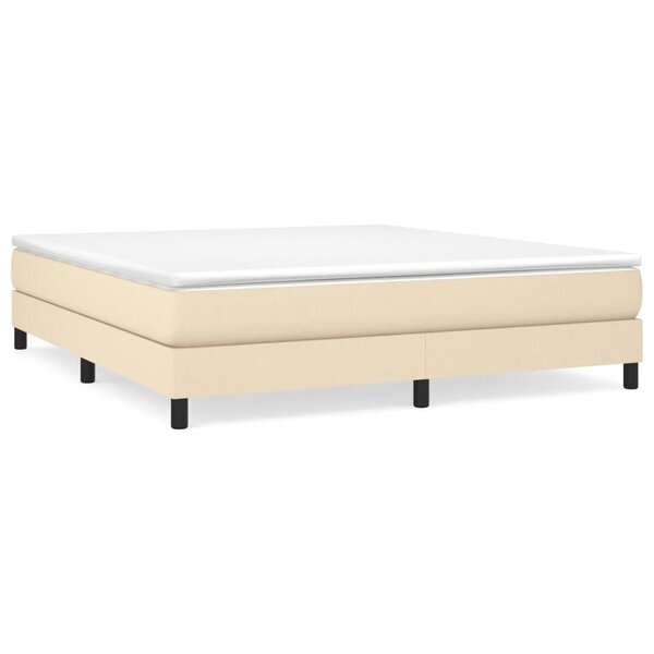 vidaXL Cadre de lit sans matelas crème 180x200 cm tissu