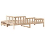 vidaXL Lit de jour avec gigogne et tiroirs sans matelas 90x190 cm