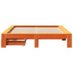 vidaXL Cadre de lit sans matelas cire marron 140x190cm bois pin massif