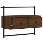 vidaXL Meuble TV mural chêne marron 60 5x30x51 cm bois d'ingénierie