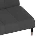 vidaXL Canapé-lit à 2 places gris foncé velours