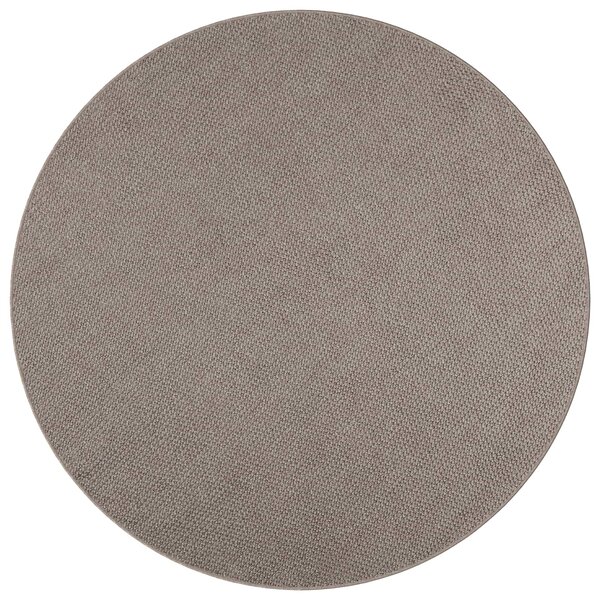 vidaXL Tapis de surface Rond LUGO Taupe Ø 200 CM Polyester