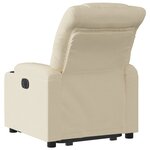vidaXL Fauteuil inclinable électrique crème tissu