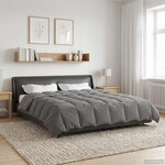 vidaXL Duvet complet toute l'année Gris clair 200 x 220 cm Microfibre