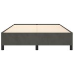vidaXL Cadre de lit sans matelas gris foncé 140x190 cm velours