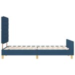 vidaXL Cadre de lit avec tête de lit Bleu 120 x 190 cm tissu