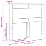 vidaXL Tête de lit avec tête de lit Blanc 120 cm Bois d'ingénierie